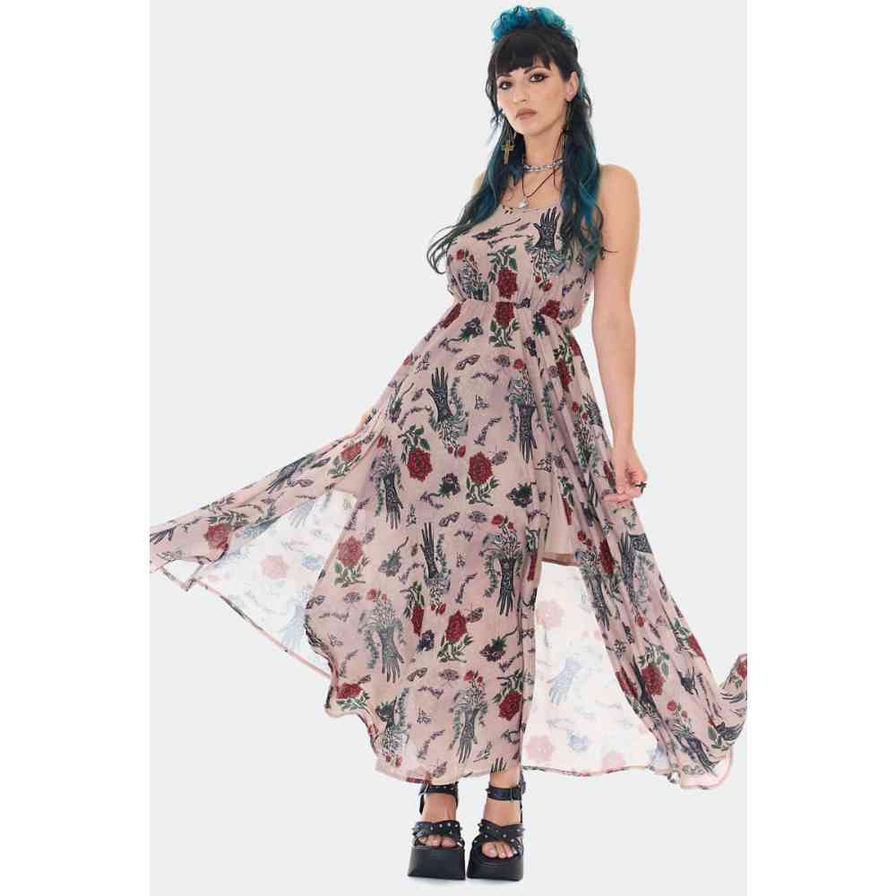 Jawbreaker - Flower Spirit Print Sundress Robe longue maxi - Multicolore